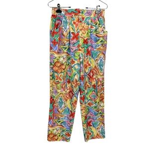 Vintage Howard Wolf Colorful Cropped Pants Size 10